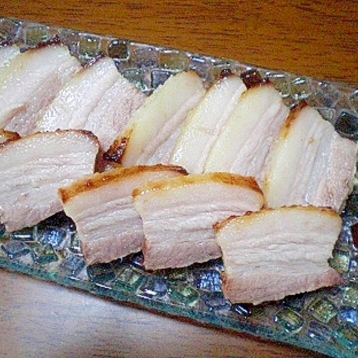 「粗切りわさびで！　豚バラブロックの焼き蒸し」